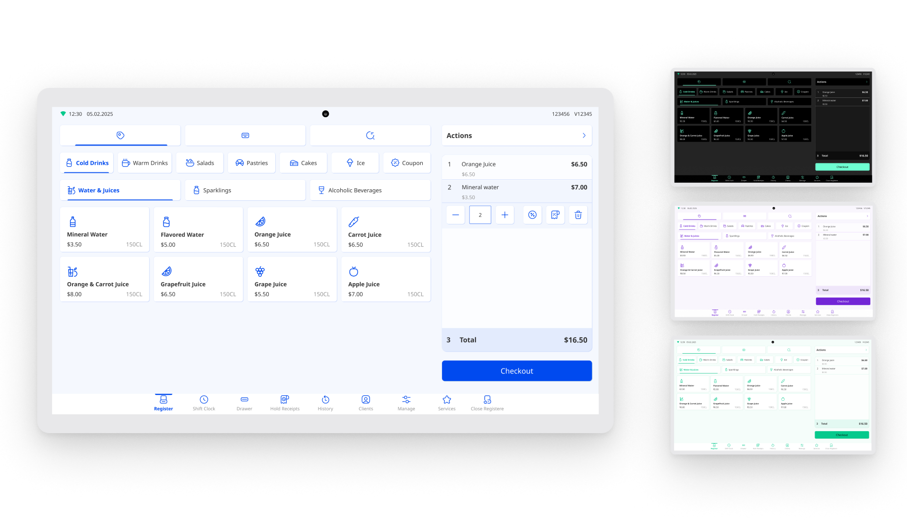 Dashboard mockup