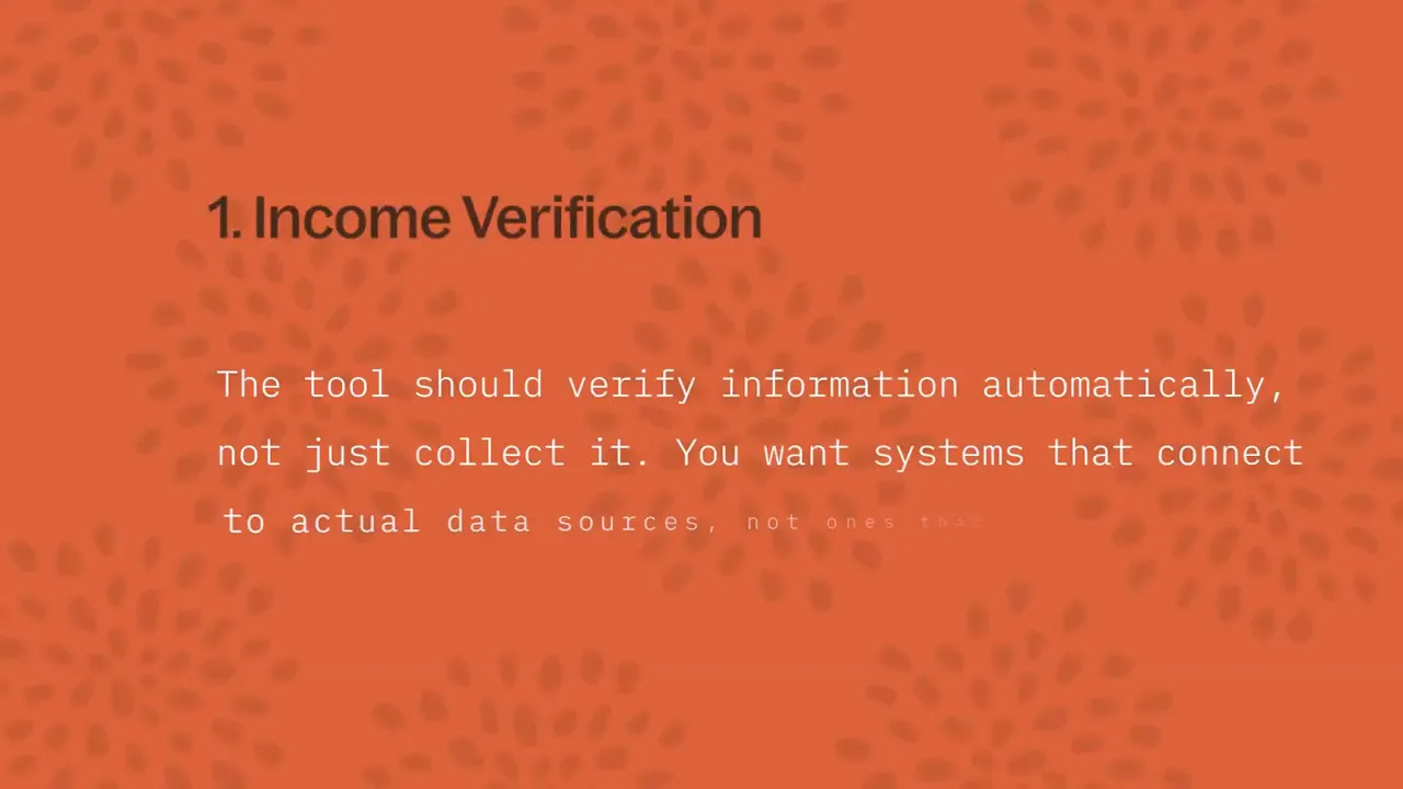 income verification