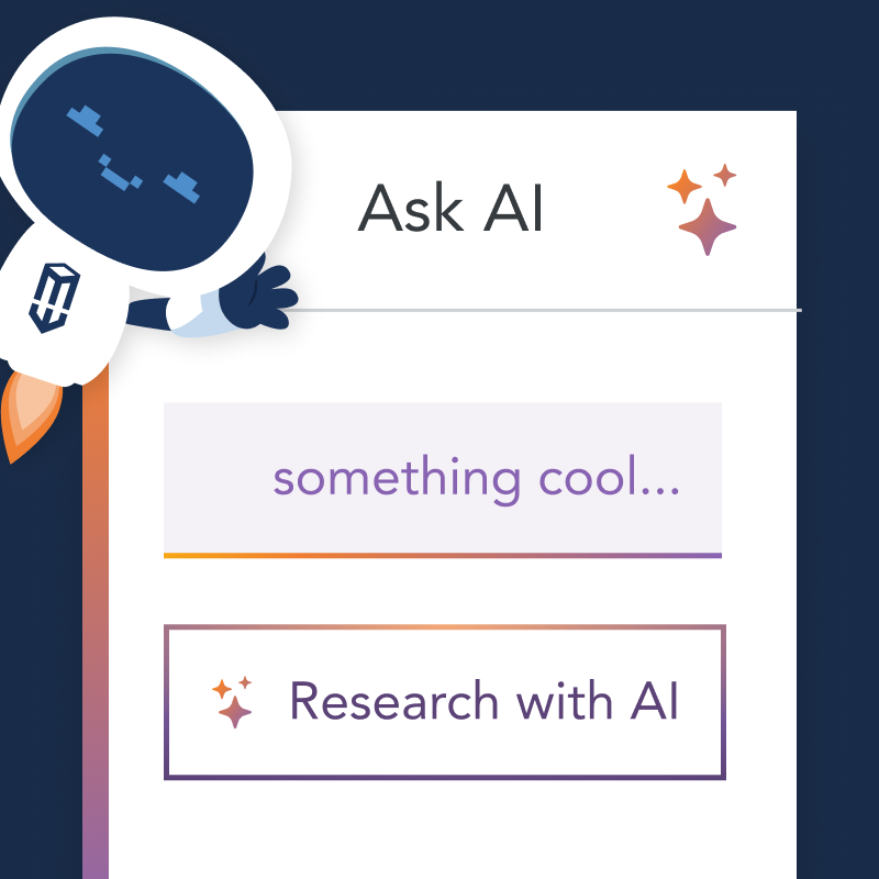 An Ask AI panel with a friendly robot mascot