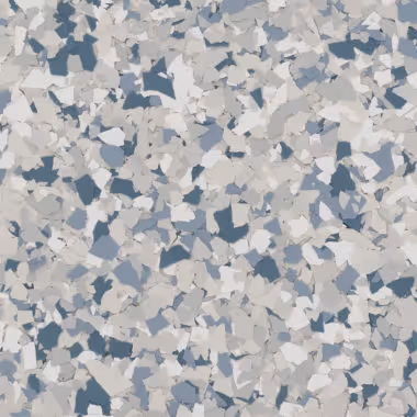 Epoxy flake floor color