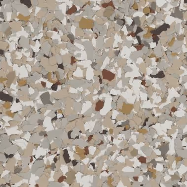 Epoxy flake floor color