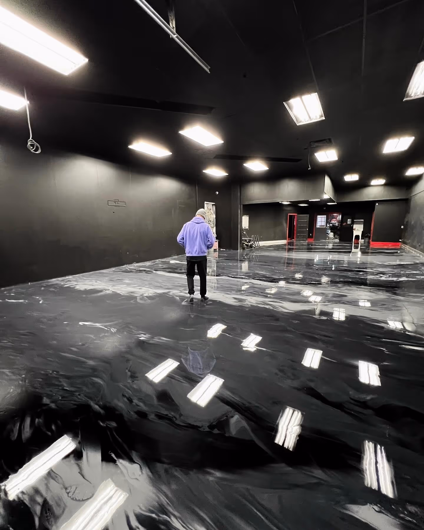 Commercial space in Tampa Florida with epoxy flooring
