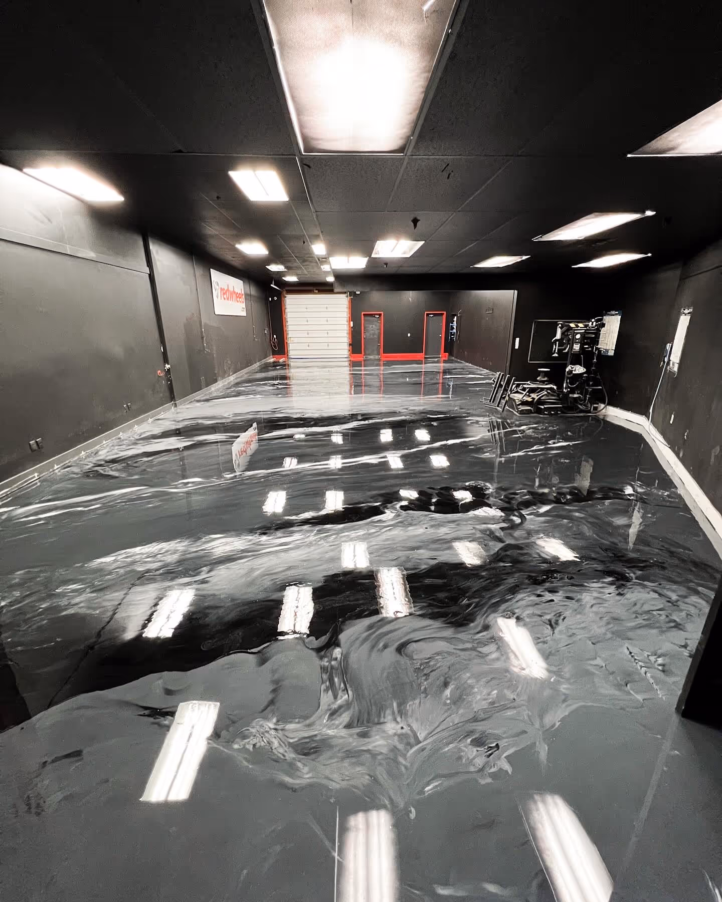 Metallic Epoxy Floor In A Tampa Florida Commercial Garage