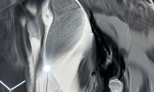 Metallic epoxy flooring in a Tampa Florida garage