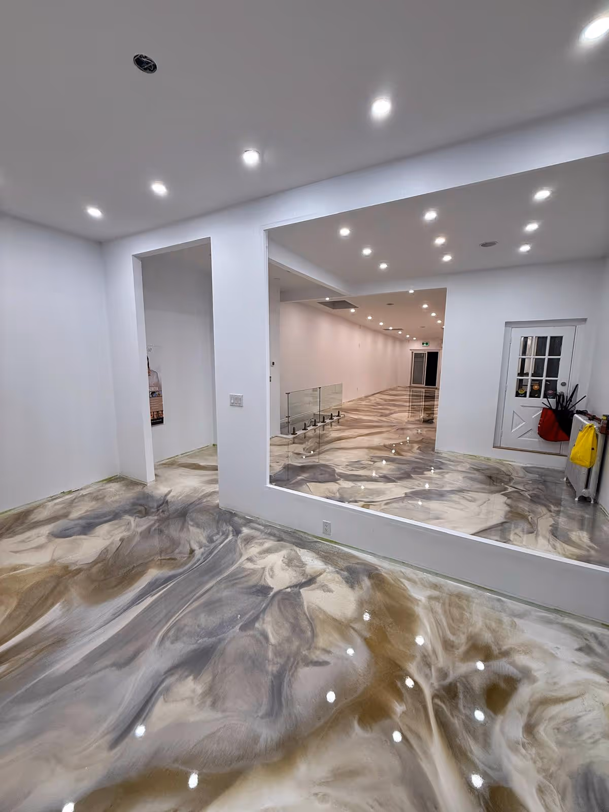Gold and White Metallic Epoxy
