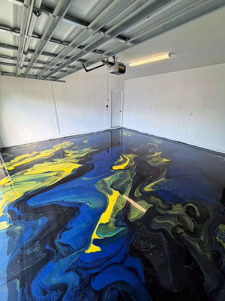 Metallic epoxy flooring in Tampa