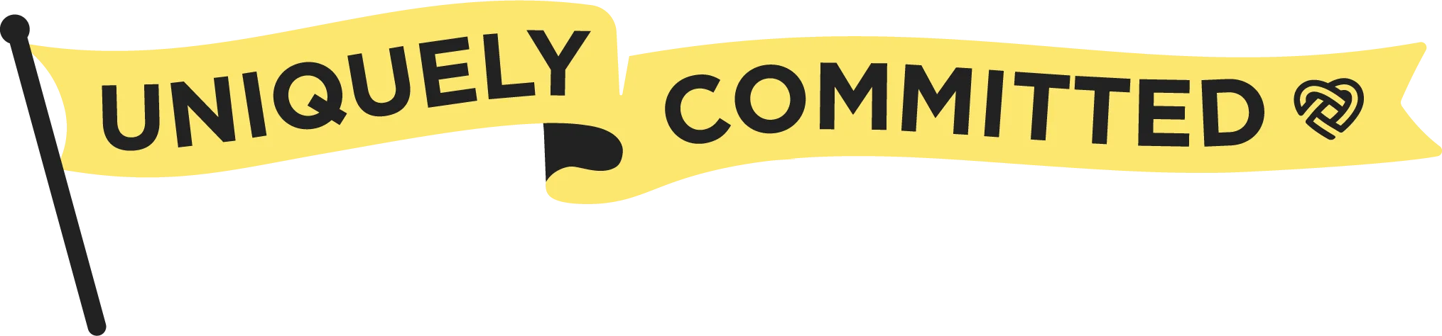 The Uniquely Committed Flag Logo