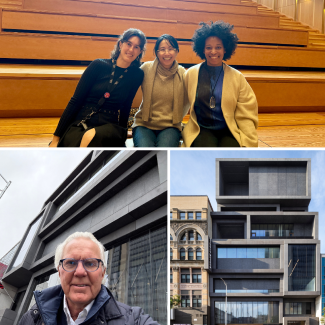 Preview of the new Studio Museum in Harlem with visitors and the modern building exterior.