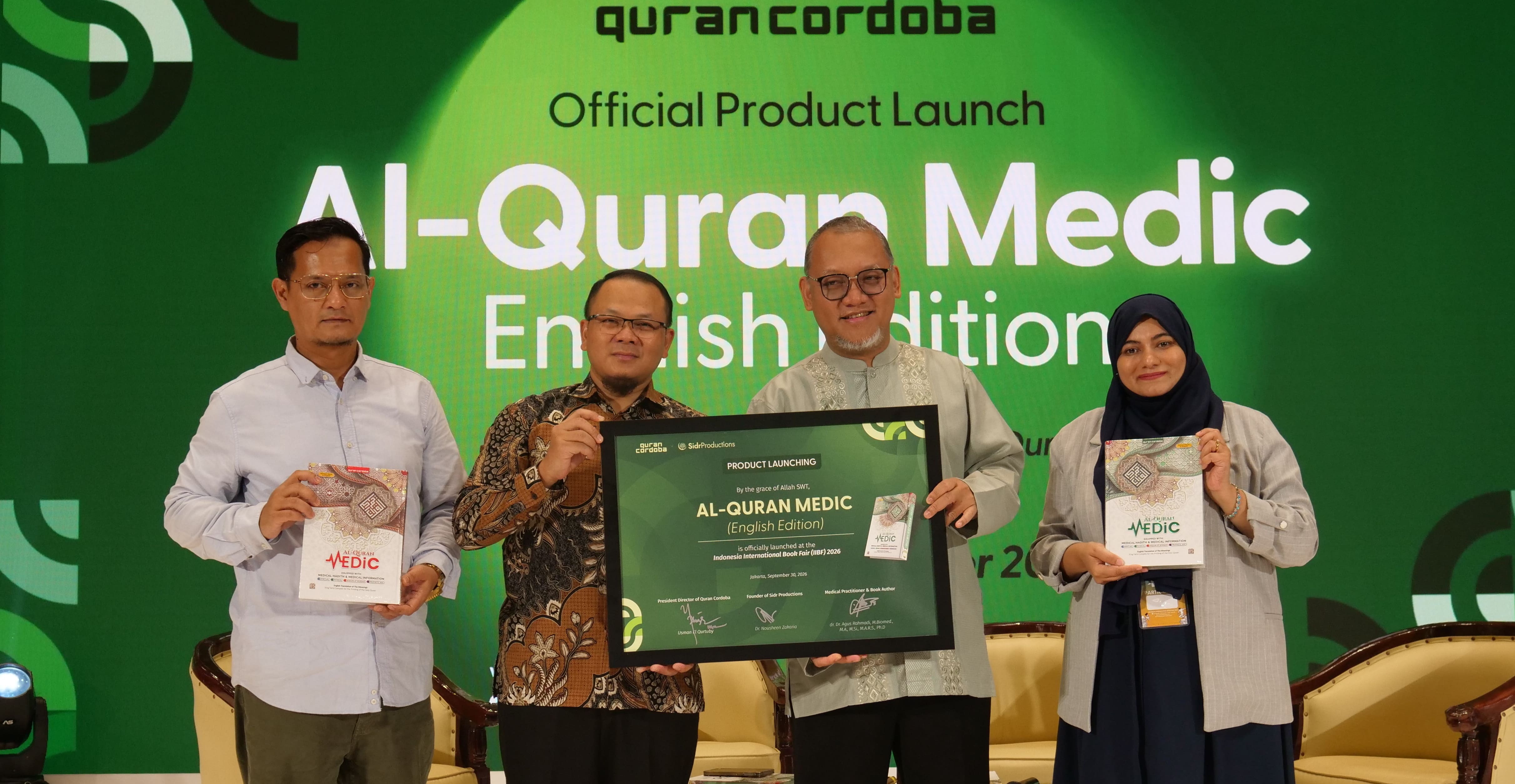 Luncurkan Quran Medic English di IIBF 2026, Cordoba Terus Menginspirasi Panggung Internasional