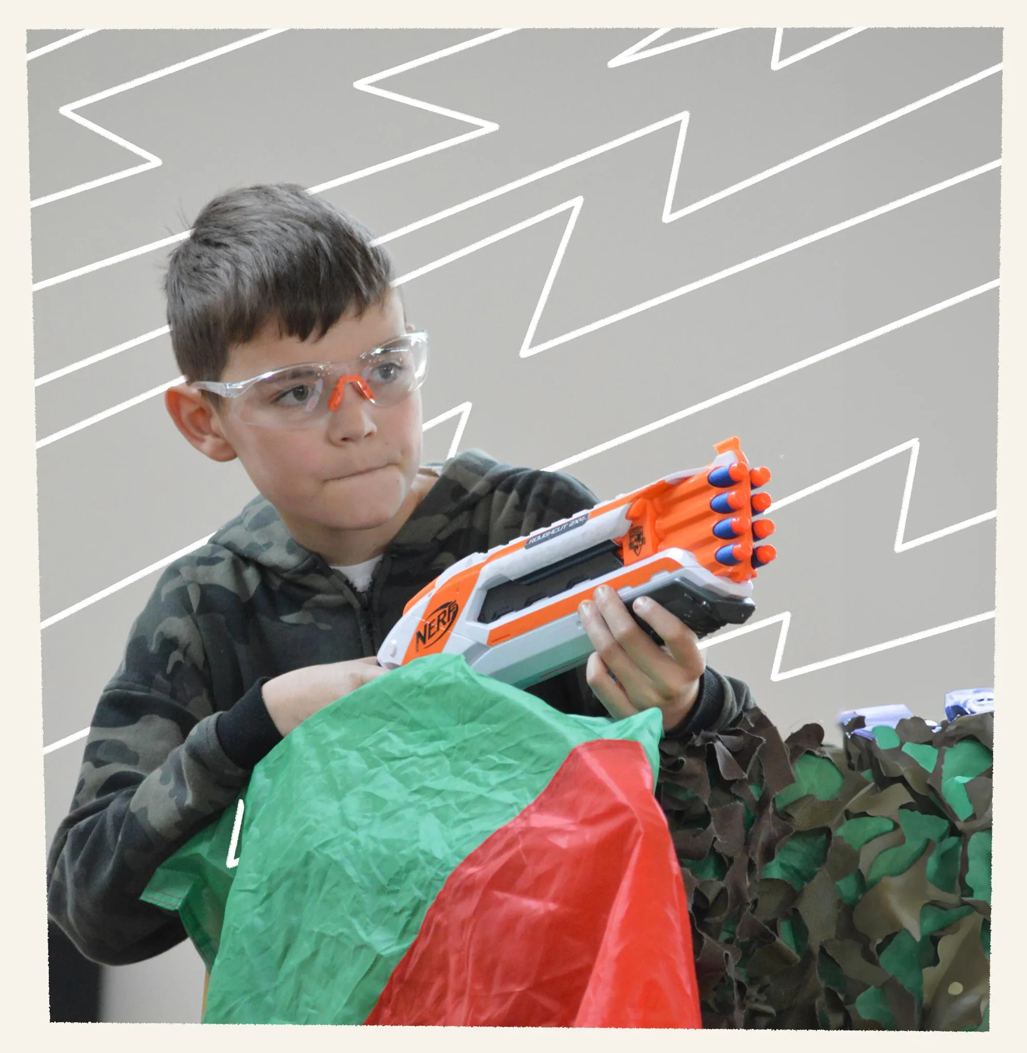 Kid's nerf ops activity