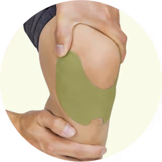 Image of patch put on a knee