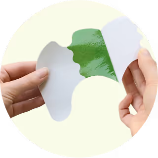 Image of patch being peeled