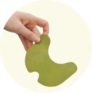 Image of patch held in hand