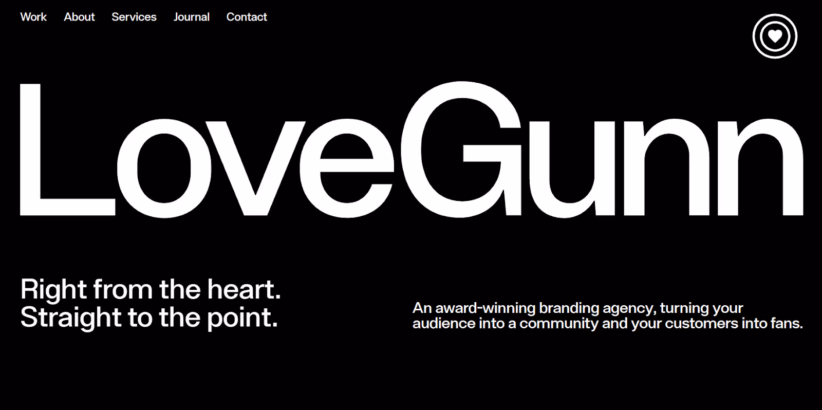 A branding agencies website screenshot