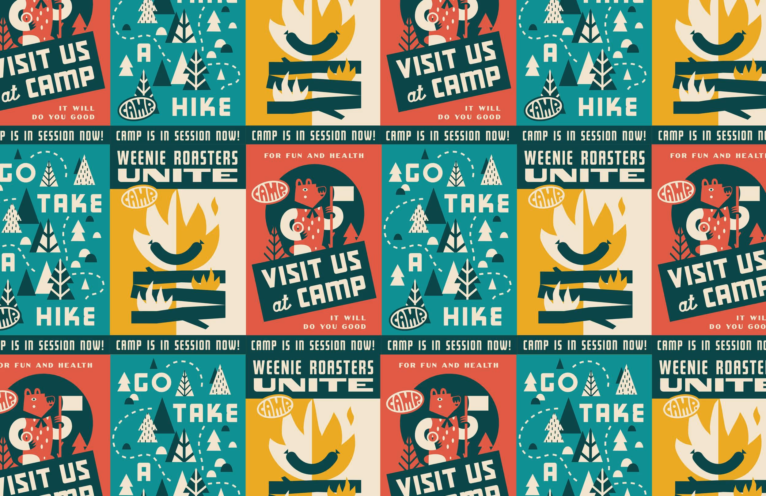 Camp's new color palette and signature colors