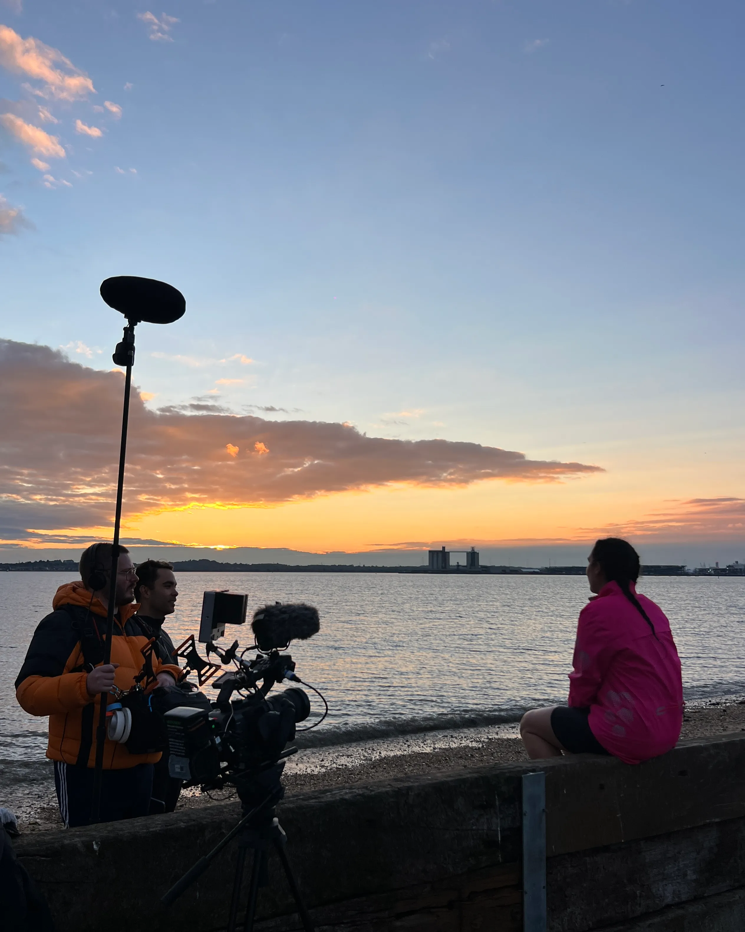 &above video producers creating a marketing video