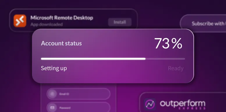 Micro details of Outperforms user interface