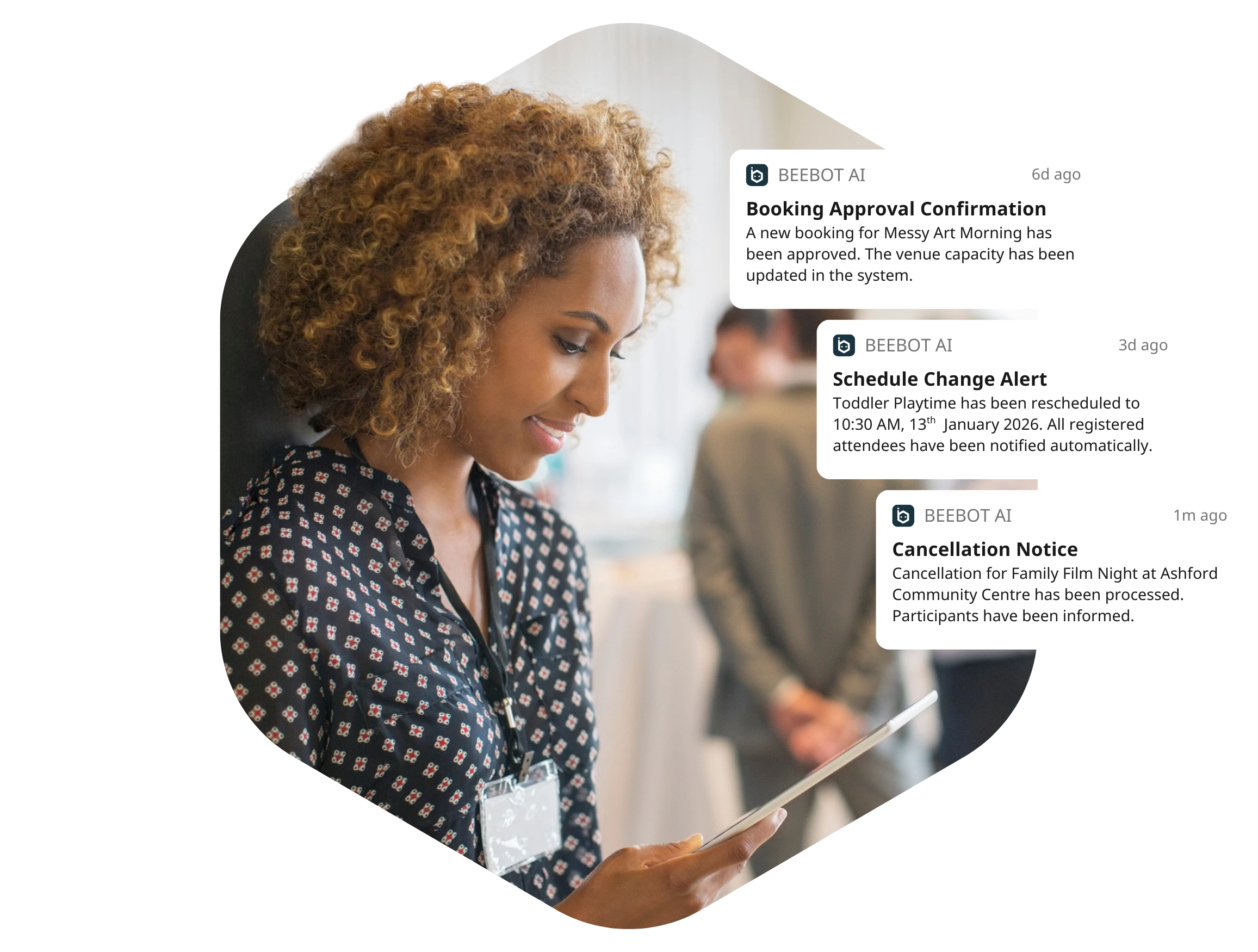 Use AI technology to streamline the HAF process by allowing families to easily find nearby activities and meal locations, register for events, and receive important updates in real-time.