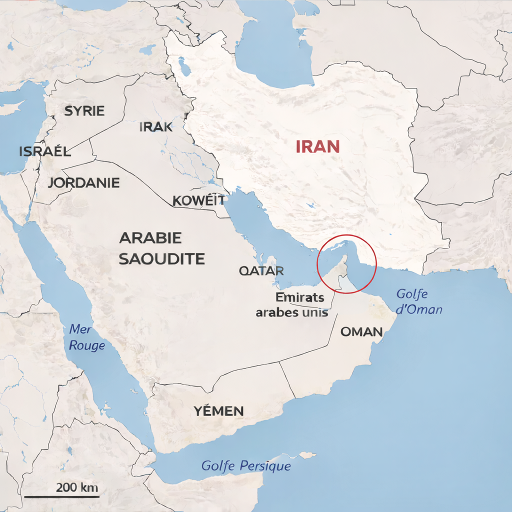 carte détroit d'Ormuz