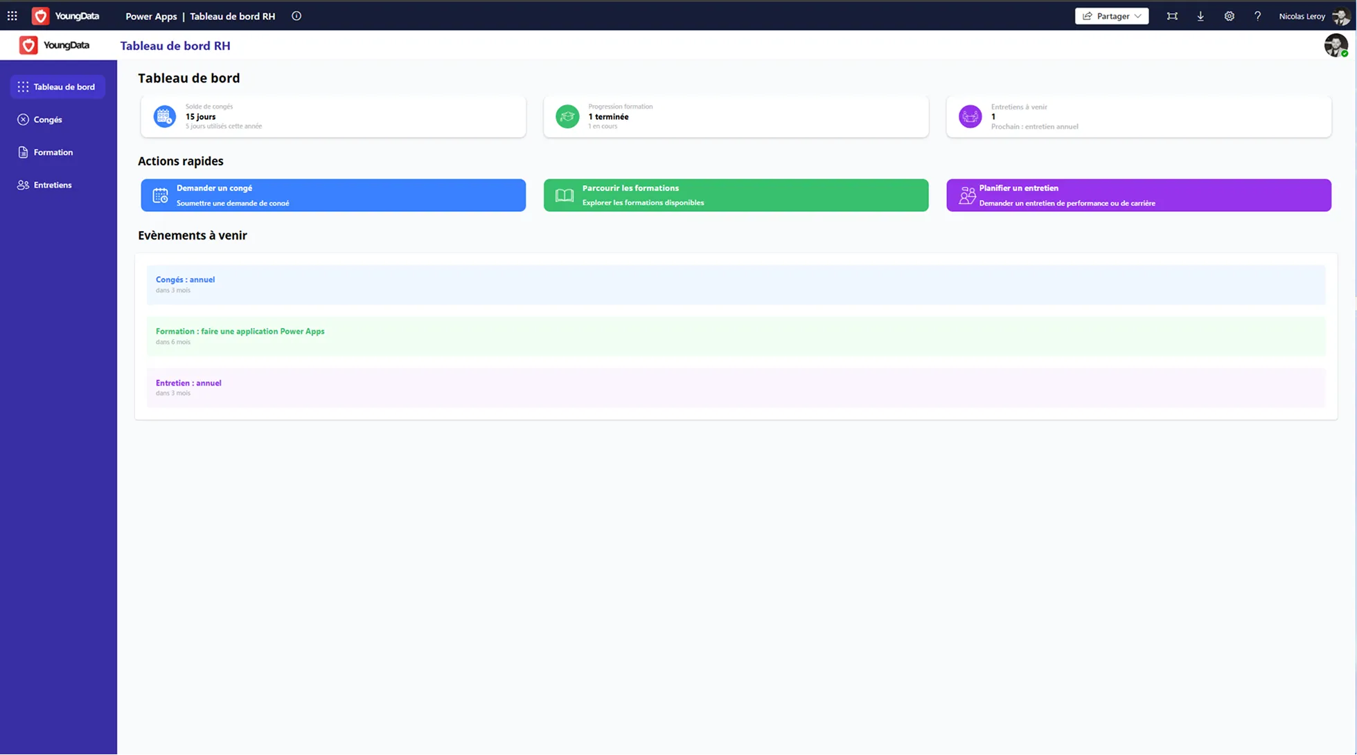 Dashboard Ressources Humaines
