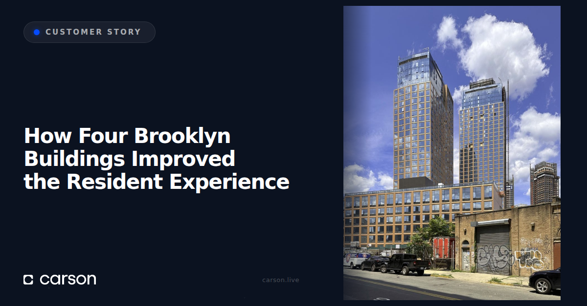 Tower 77, Pacific House, Prospect House, and Bedford Square use Carson to run building and unit access control on one app — virtual keys, guest access, and daily operations across 2,000+ units in Brooklyn.