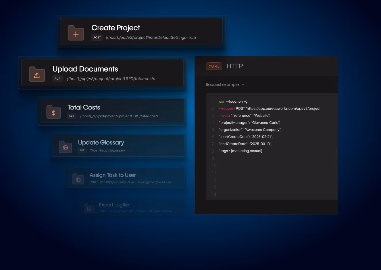 upload of documents in bureau works