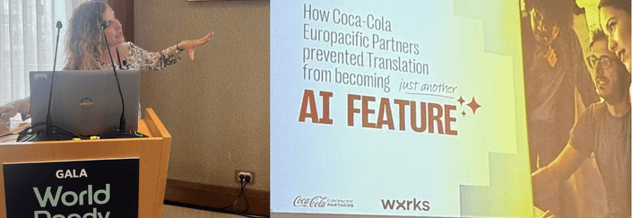 CCEP presenting the case with wxrks at Gala