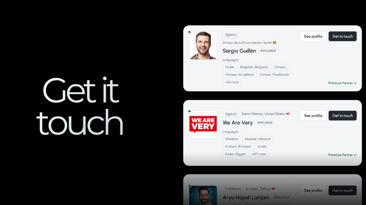 The wxrks marketplace, agencies and freelancers by language and specialty