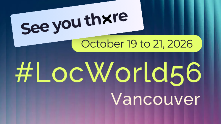 See you at LocWorld56 in Vancouver, October 19 to 21