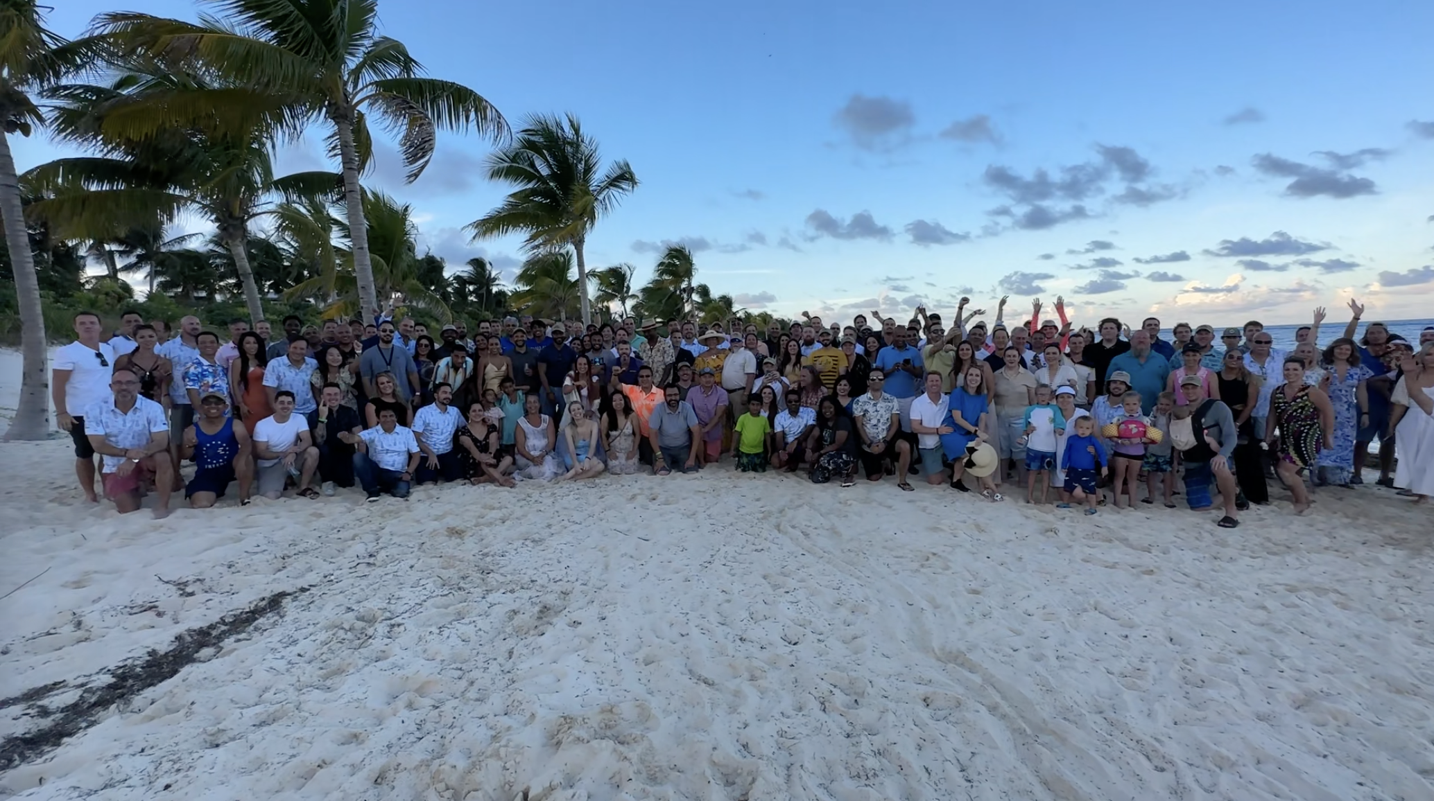 Fund Launch community gathering on a beach in Mexico