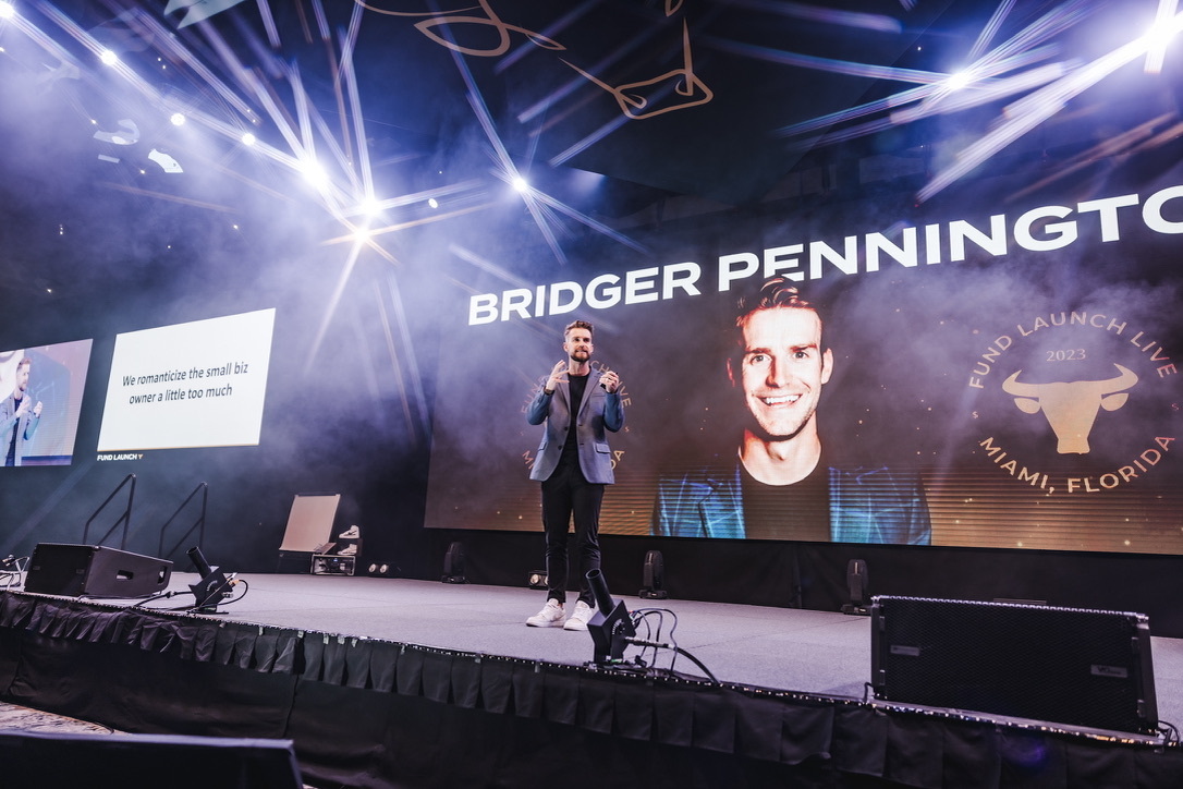 Bridger Pennington speaking at Fund Launch Live 2023