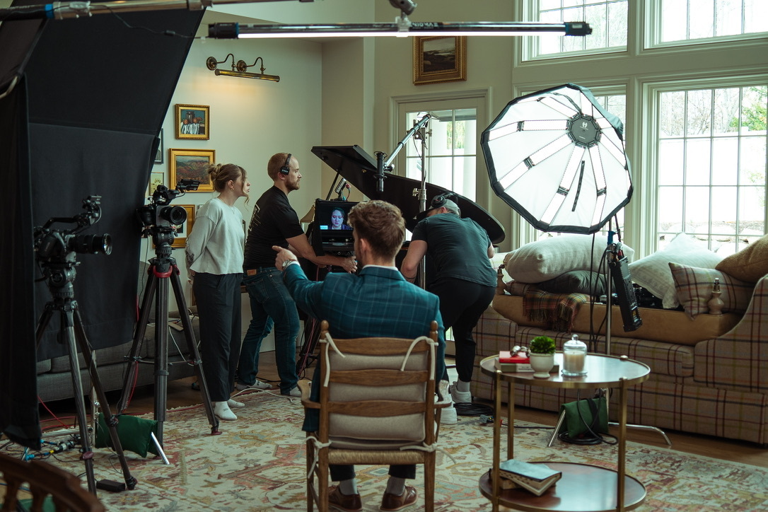 Behind the scenes production of the Alt Street education platform