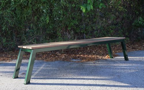 ustom 5-foot ipe wood golf course bench at Quaker Ridge Golf Club