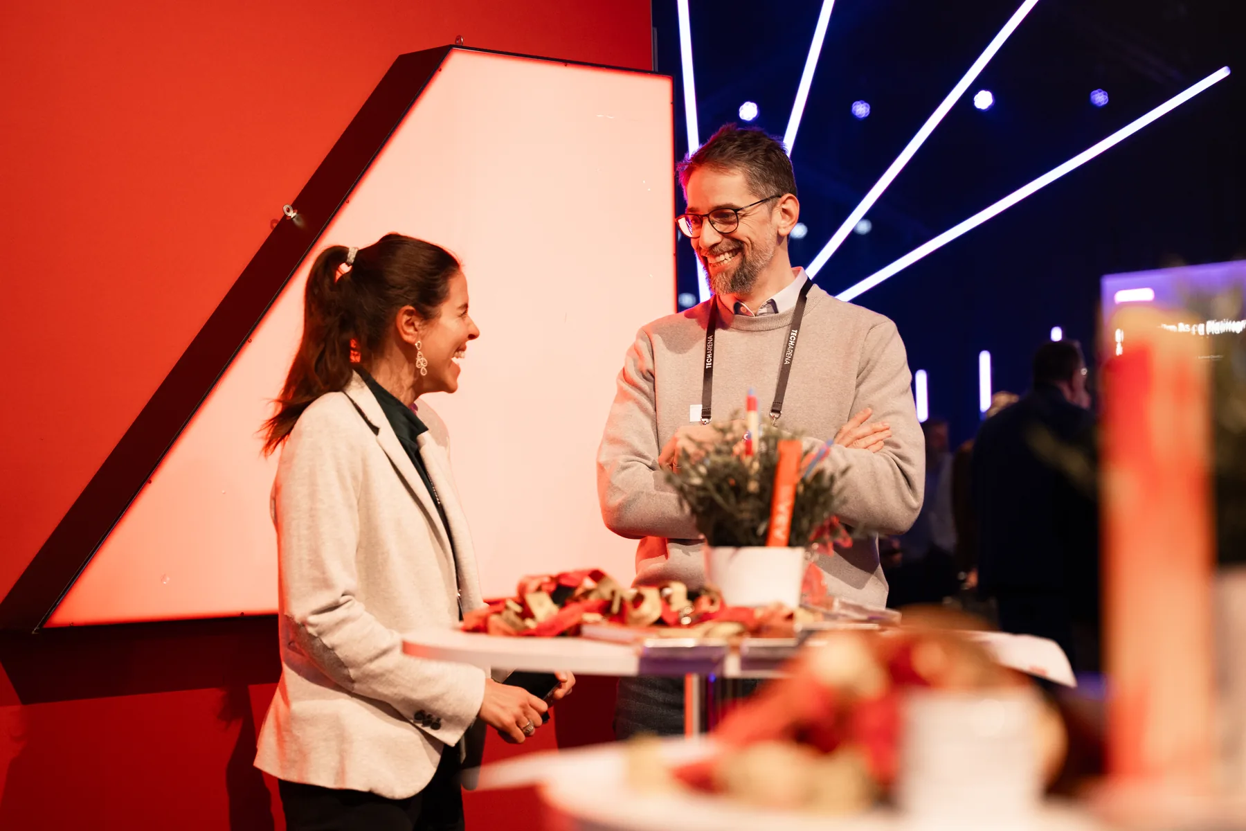 Gespräch am Stand der österreichischen Delegation auf der TECHARENA 2026