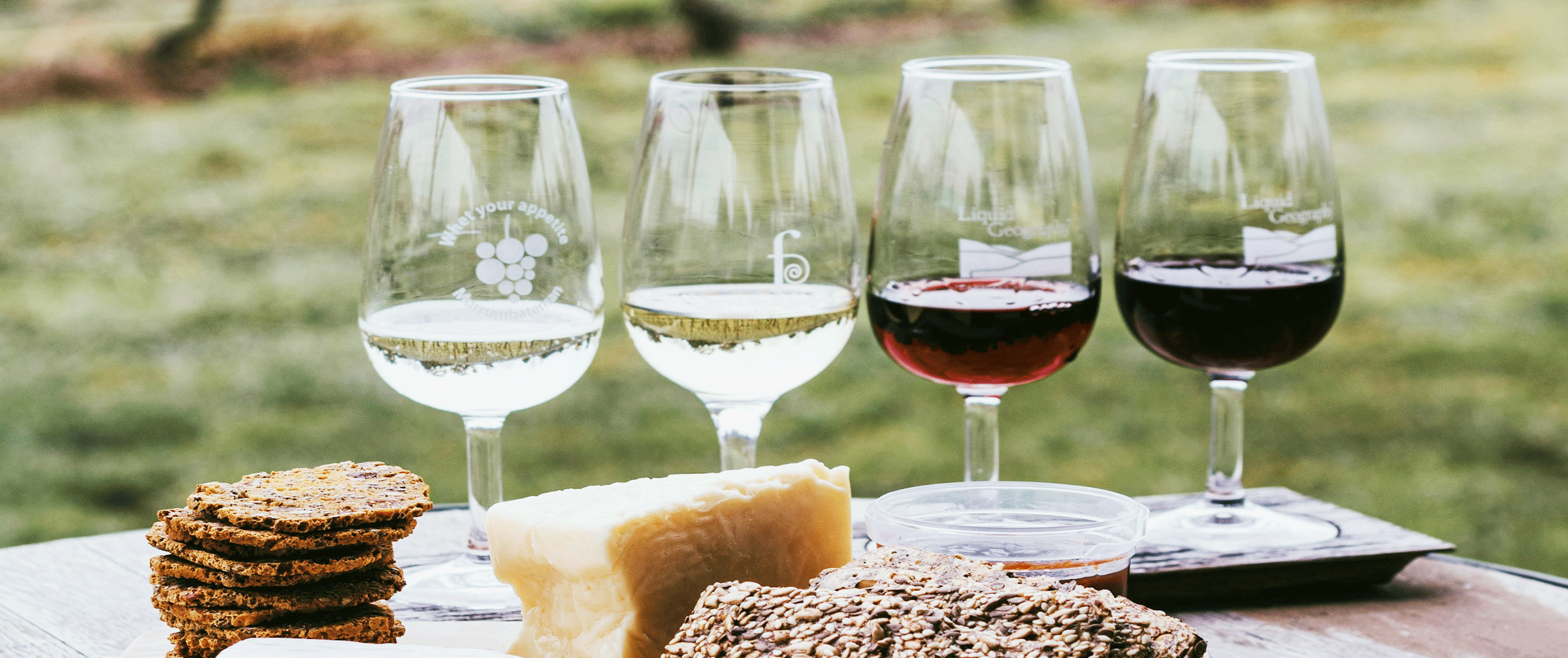 Bannière verres de vins