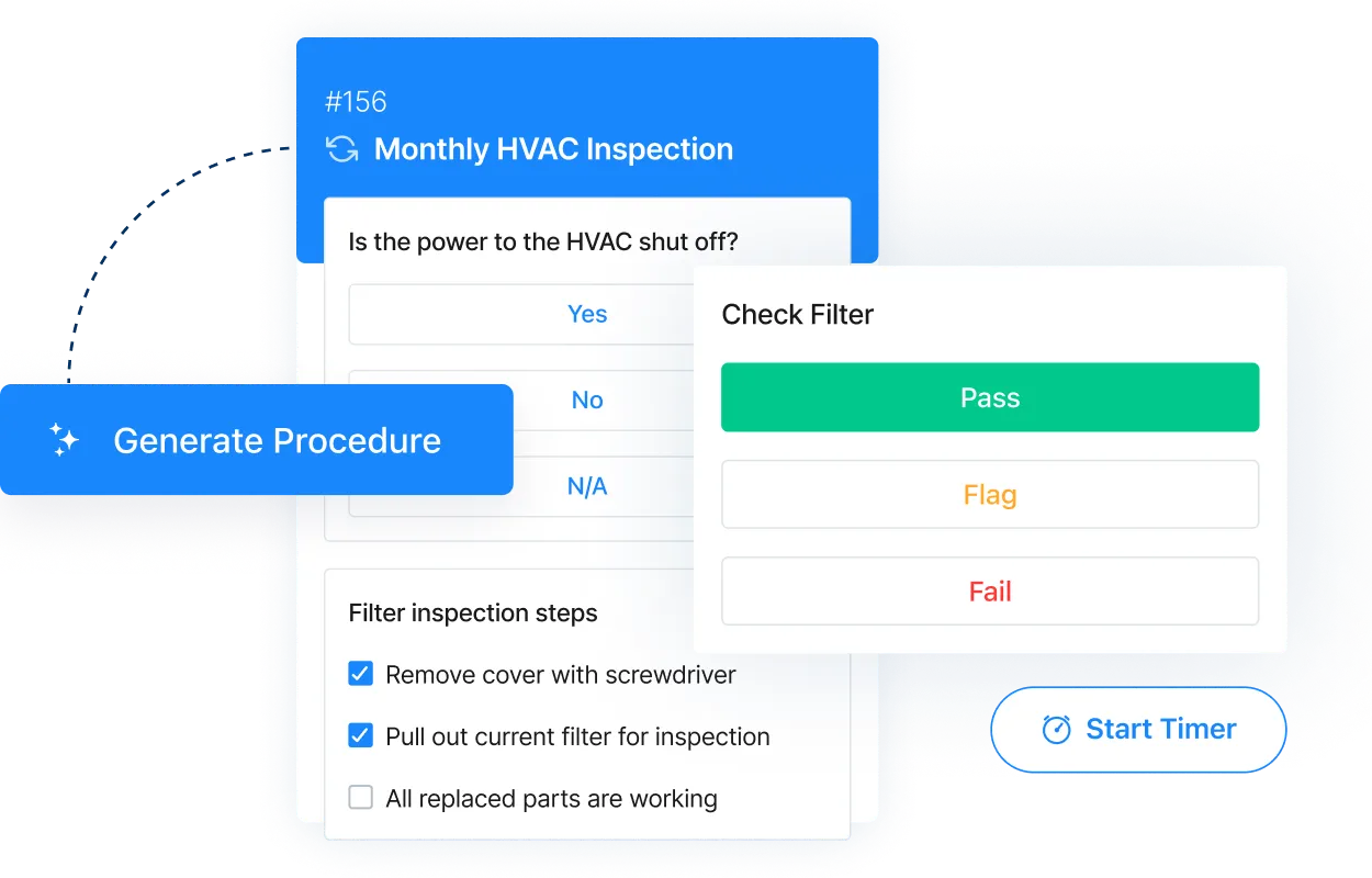 Create and attach digital SOPs to work orders with MaintainX.