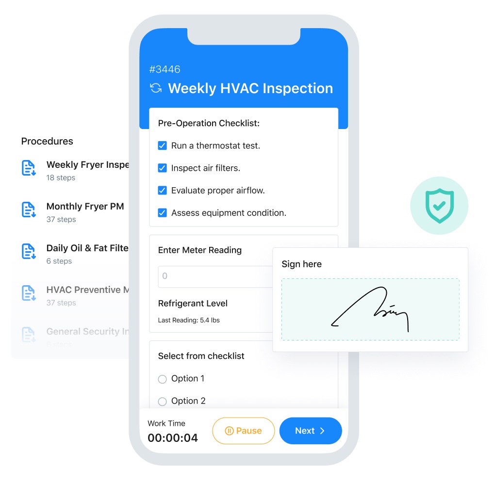 Gather e-signatures on SOPs with MaintainX