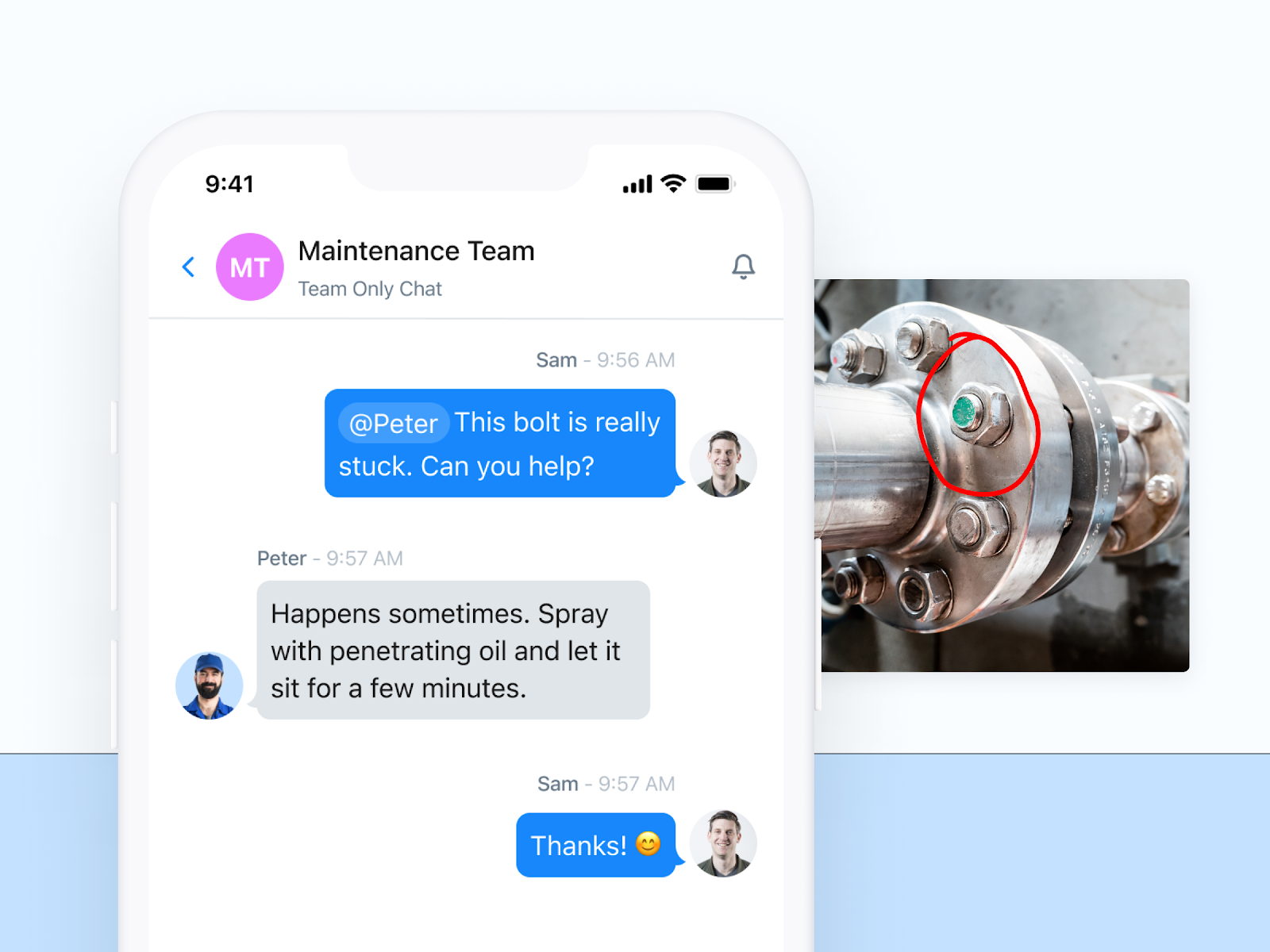 Maintenance mobile app