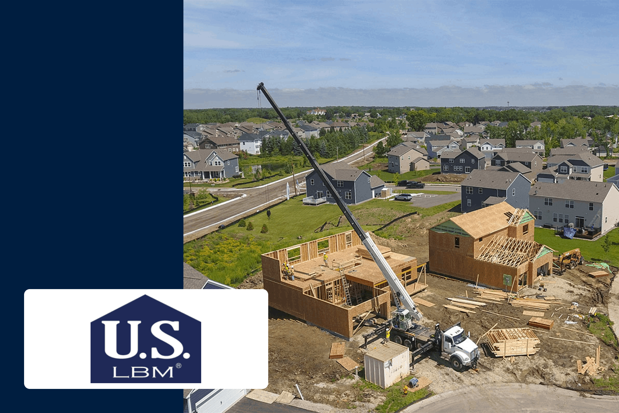 birds-eye view of housing construction