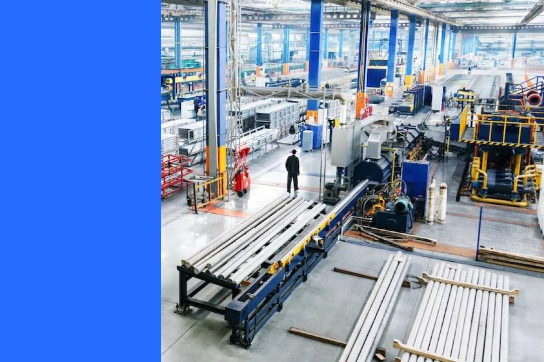 Factory constructions, industry technology, manufacturing interior, production line