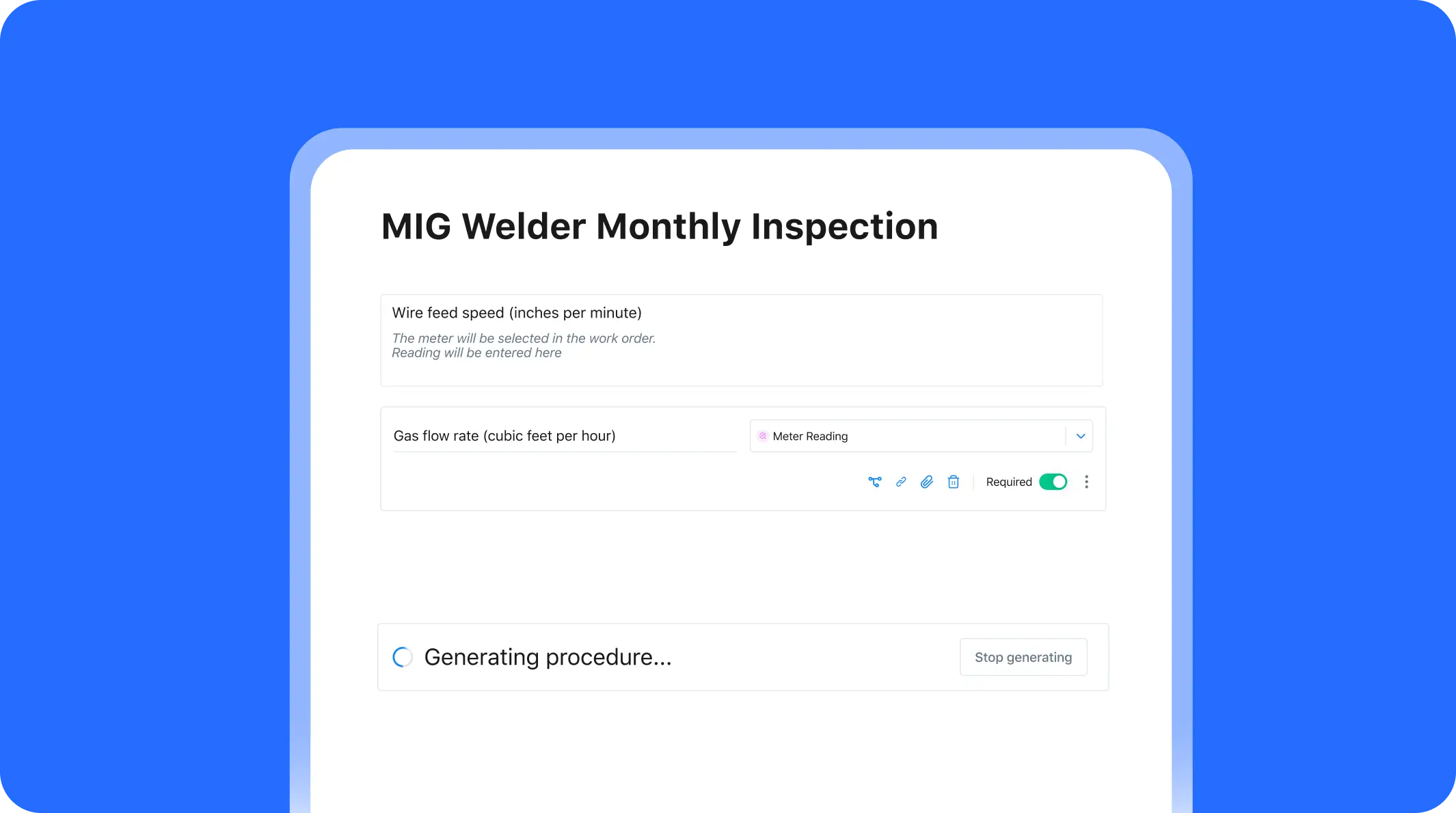 Creating a monthly inspection procedure in MaintainX