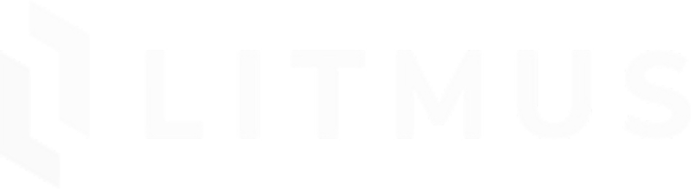 Litmus.io white logo