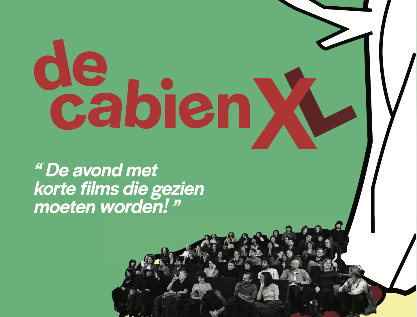 poster van de Cabien met boom en zwam met daarop zittende mensen