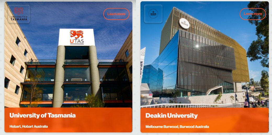 University of Tasmania and Deakin University in Australia