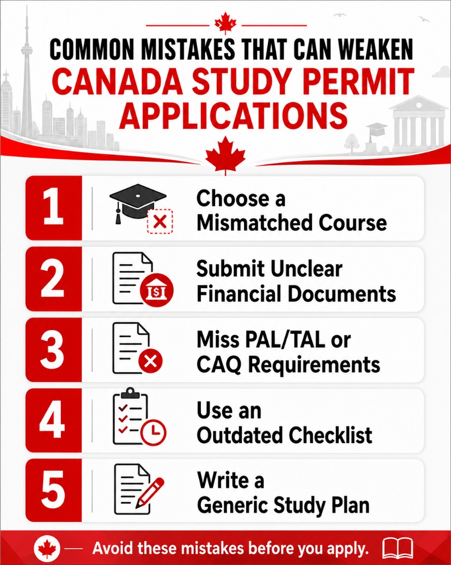 Common mistakes that delay Canada student permit application process