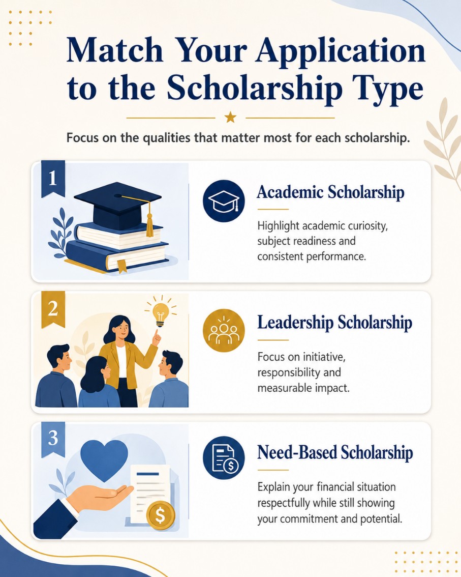 Specific need for each scholarship provider