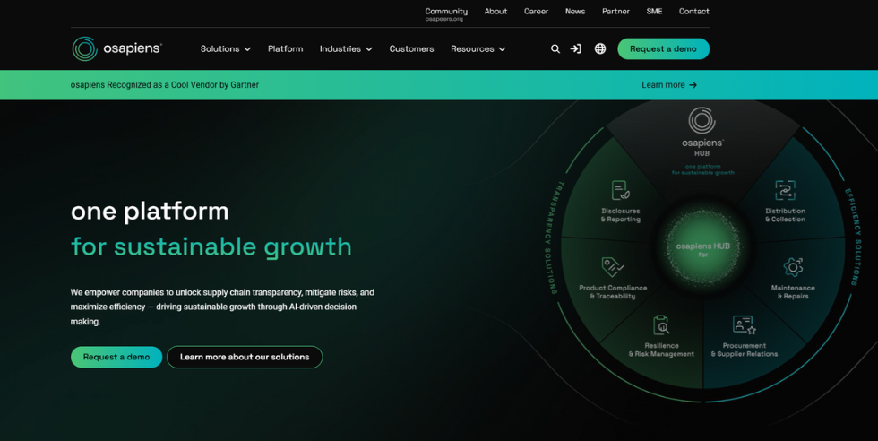 Osapiens homepage