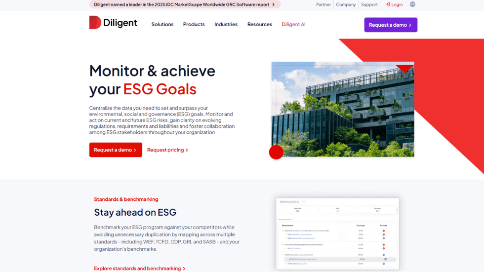 Diligent homepage