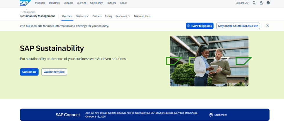SAP homepage