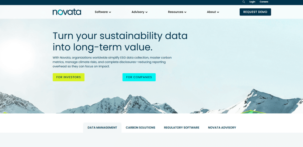 Novata homepage